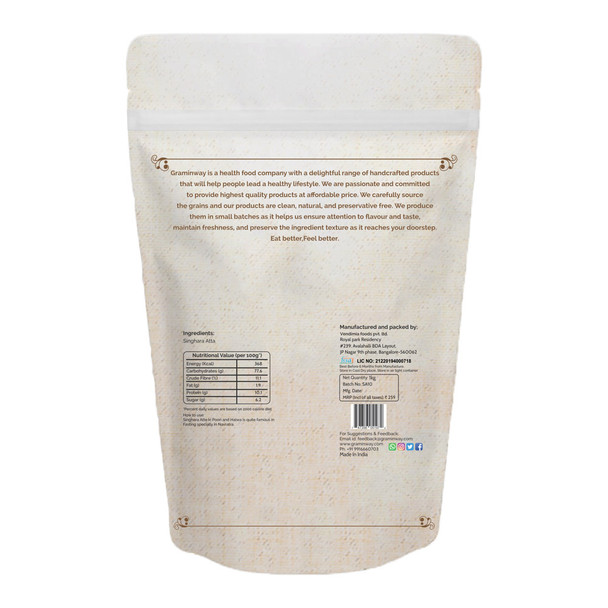 Gluten Free Singhara Atta | by Graminway | 35.27 Oz | 2.2 lbs