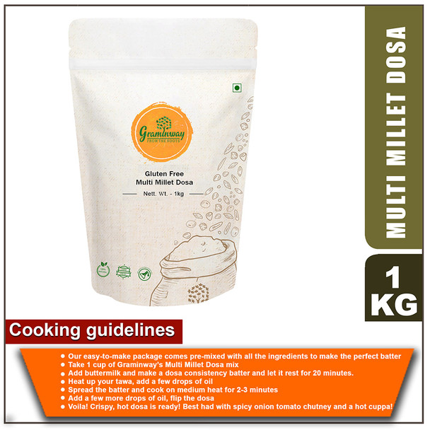 Gluten FreeMulti Millet Dosa | by Graminway | 35.27 Oz | 2.2 lbs