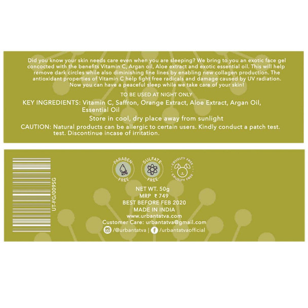 FaceTyme Skin Reviving Gel |By UrbanTatva | 1.76 Oz | 0.11 lbs | SU-TQ-MAY20 FaceTyme Skin Reviving Gel |By UrbanTatva | 1.76 Oz | 0.11 lbs | SU-TQ-MAY20