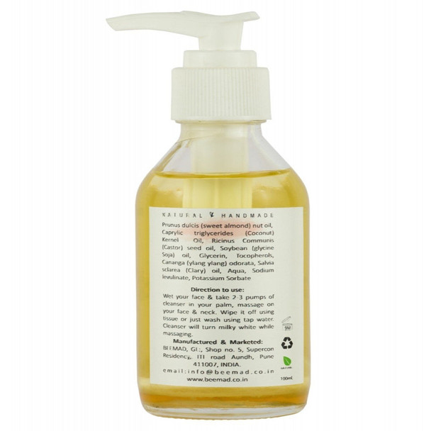 Oil To Milk Facial Cleanser |By BEEMAD | 3.53 Oz | 0.22 lbs | SU-TQ-MAY20