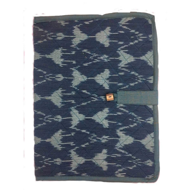 Teal Blue Ikat File Folder With Button |By Kritikala | 7.05 Oz | 0.44 lbs | SU-TQ-MAY20