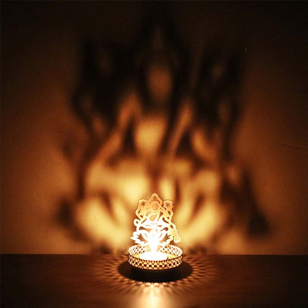 Divine Shadow Goddess Laxmi Metal Tealight Holder |By Meher Collection | 2.82 Oz | 0.18 lbs | SU-TQ-MAY20