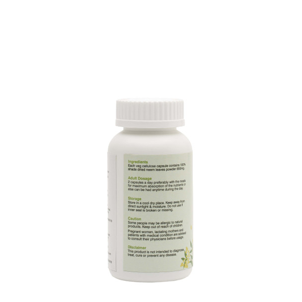 Neem Veg Capsules (100 Capsules) | By Daivik Moringa | 4.51 oz | 0.28 lbs