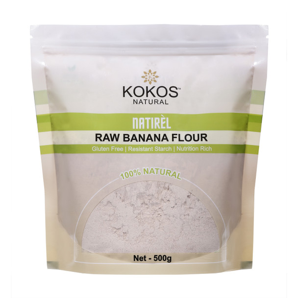 Raw Banana Flour | By Kokos Natural | For USA | 17.64 Oz | 1.1 lbs