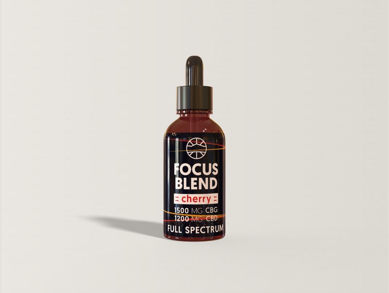 CBG Focus Blend Oil Tincture- Full Spectrum- Cherry