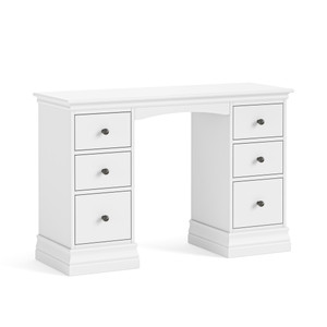 Banbury Painted White Double Pedestal Dressing Table Banbury Painted White Double Pedestal Dressing Table