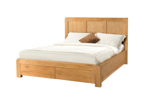 Ascot Oak 4'6"Double Bed With Storage Drawers Ascot Oak 4'6"Double Bed With Storage Drawers