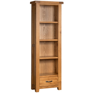 Chamred Oak SLim Bookcase Chamred Oak SLim Bookcase