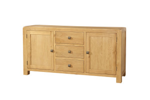 Ascot Oak Large Sideboard With 3 Drawers And 2 Doors Ascot Oak Large Sideboard With 3 Drawers And 2 Doors