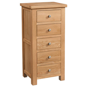Dorchester Oak 5 Drawer Tallboy Dorchester Oak 5 Drawer Tallboy