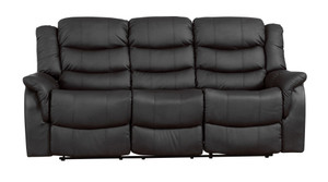 Bora Leather 3-Seater Recliner Sofa