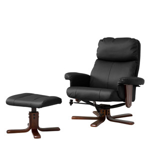 Marrakech Leather Swivel Recliner Chair with Stool