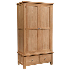Dorchester Oak Double Wardrobe With Drawers Dorchester Oak Double Wardrobe With Drawers