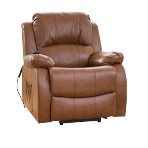 Kohala Dual Motor Leather Heat and Massage Lift-Assist Electric Recliner Chair