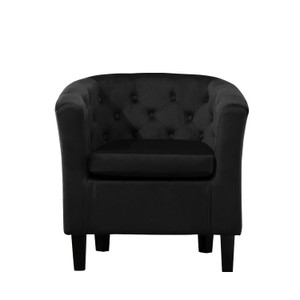 Sardinia Studded Dark Velvet Tub Chair