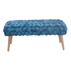 Cayman Velveteen Fabric Storage Ottoman