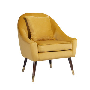 Ithaca Leather Velvet Accent Chair