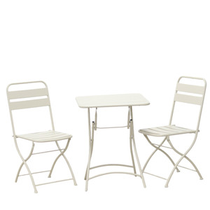 Andaman Folding Metal Bistro Set For Two