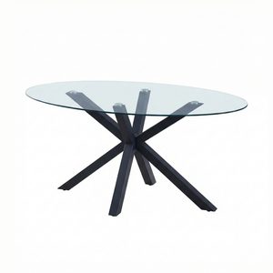 Mykonos 160cm Glass Dining Table