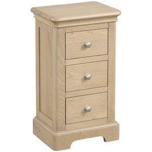 Tranquillity Oak 3 Drawer Compact Bedside Table Tranquillity Oak 3 Drawer Compact Bedside Table