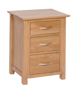 Windsor Oak 3 Drawer High Bedside Table Windsor Oak 3 Drawer High Bedside Table