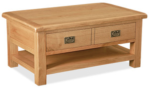 Kingham Oak Large Coffee Table With Drawers Kingham Oak Large Coffee Table With Drawers