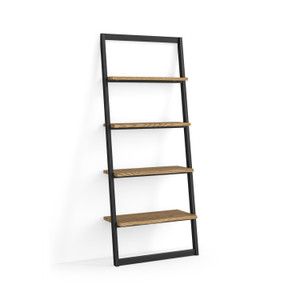 Live Edge Slim Ladder Bookcase