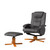 Fiducia Leather Swivel Recliner Chair and Stool