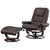Lucia Leather Swivel Recliner And Stool