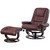 Lucia Leather Swivel Recliner And Stool
