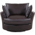 Aegean Leather Swivel Base Cuddle Chair