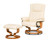Celeste Leather Heat And Massage Swivel Recliner Chair With Stool