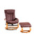 Serenity Leather Swivel Recliner Chair With Stool