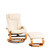 Serenity Leather Swivel Recliner Chair With Stool