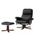Riviera Leather Swivel Recliner Chair With Stool