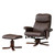Riviera Leather Swivel Recliner Chair With Stool