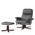 Riviera Leather Swivel Recliner Chair With Stool
