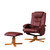 Veranda Leather Swivel Recliner Chair And Stool