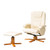 Veranda Leather Swivel Recliner Chair And Stool
