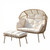 Vernazza 2-seater Egg Chair With Stool
