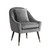 Ithaca Leather Velvet Accent Chair