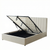 Bari Fabric 4'6" Double Ottoman Bed Frame