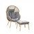 Naxos Standing Egg Chair With Stool