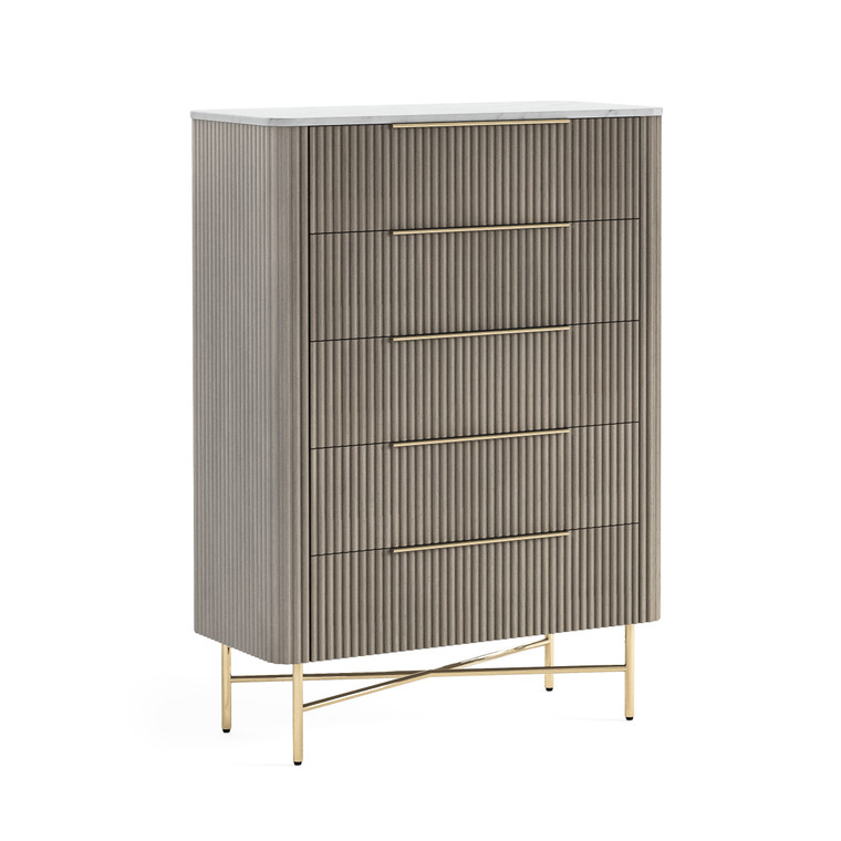 Buckingham Marble 5 Drawer Chest Marble Top
