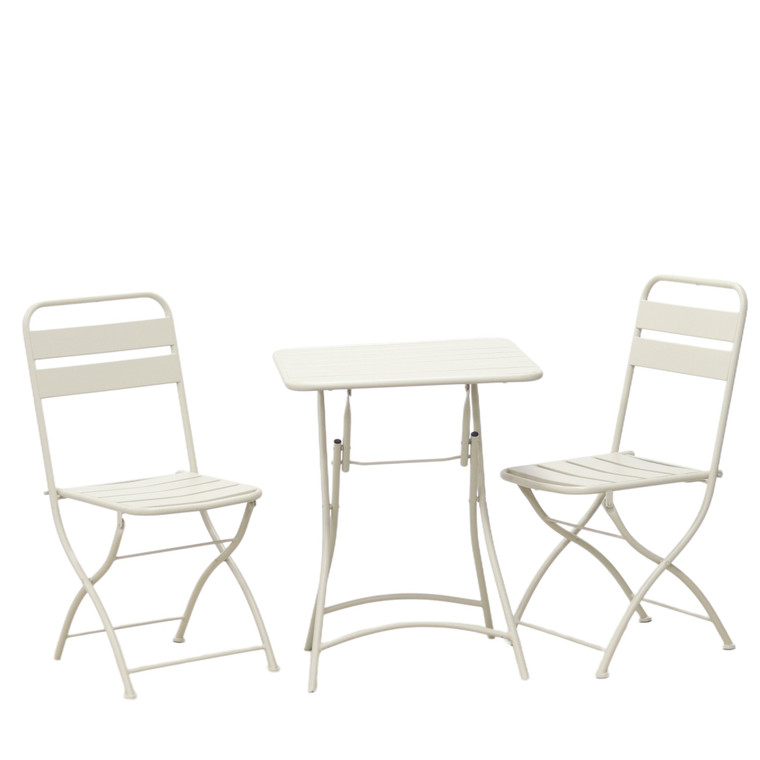 Meleka Folding Metal Bistro Set for Two