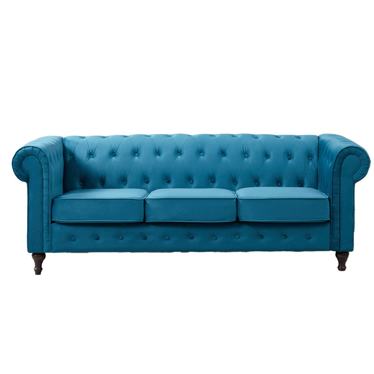 Cozumel Velvet 3-seater Chesterfield Sofa