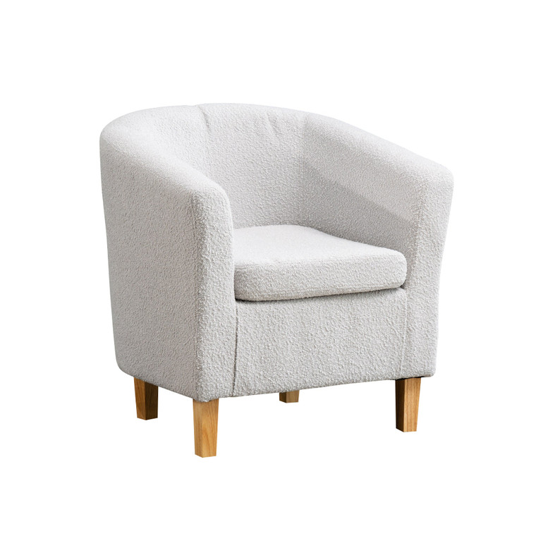Eden Boucle Fabric Tub Chair