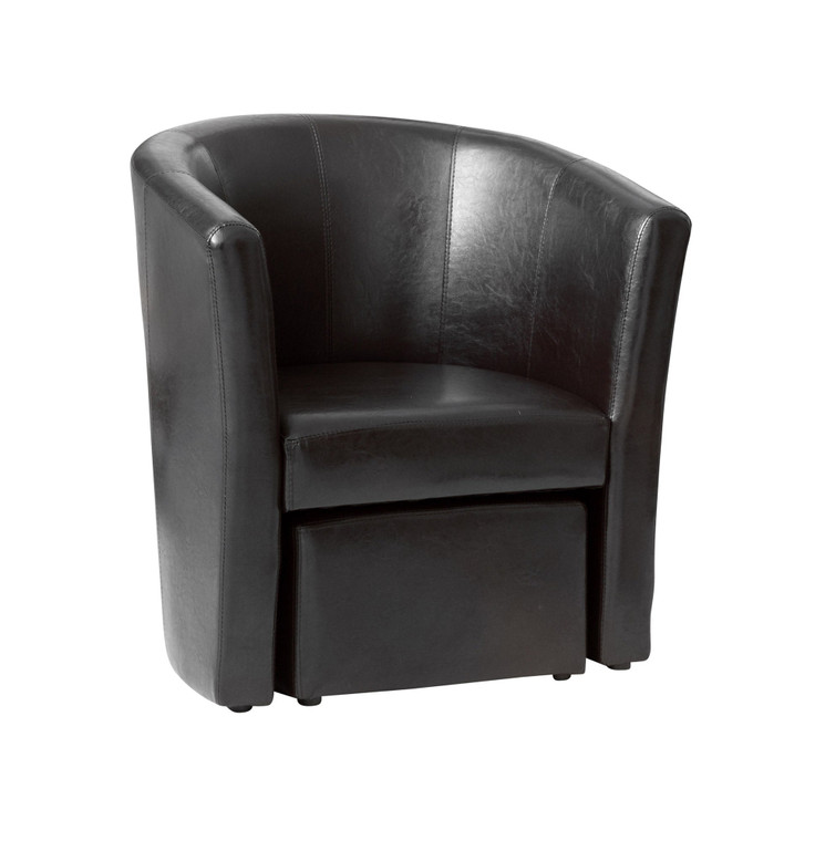 Celeste Faux Leather Tub Chair And Stool