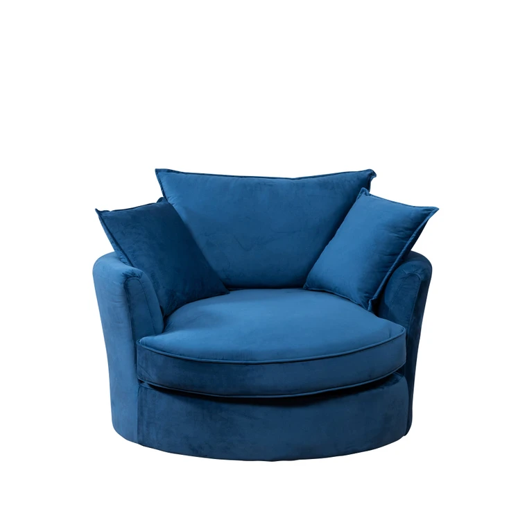 Bimini Velvet Swivel Base Cuddle Chair