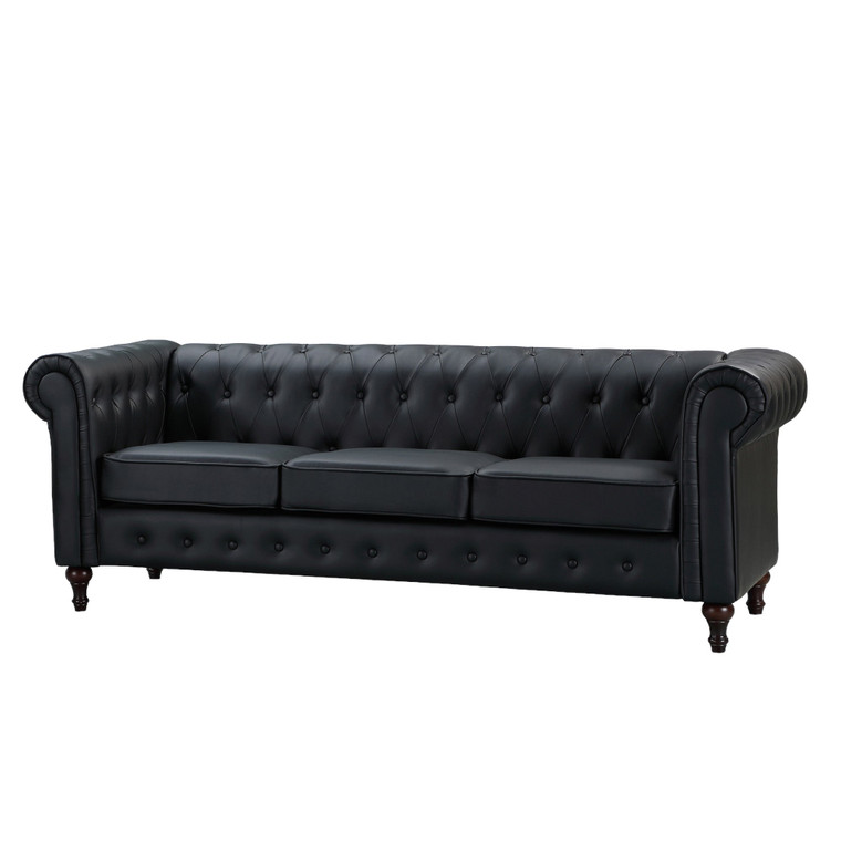 Cancun Leather 3-seater Chesterfield Sofa